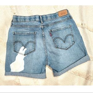 * Vintage Levi’s Bleached Denim Shorts *